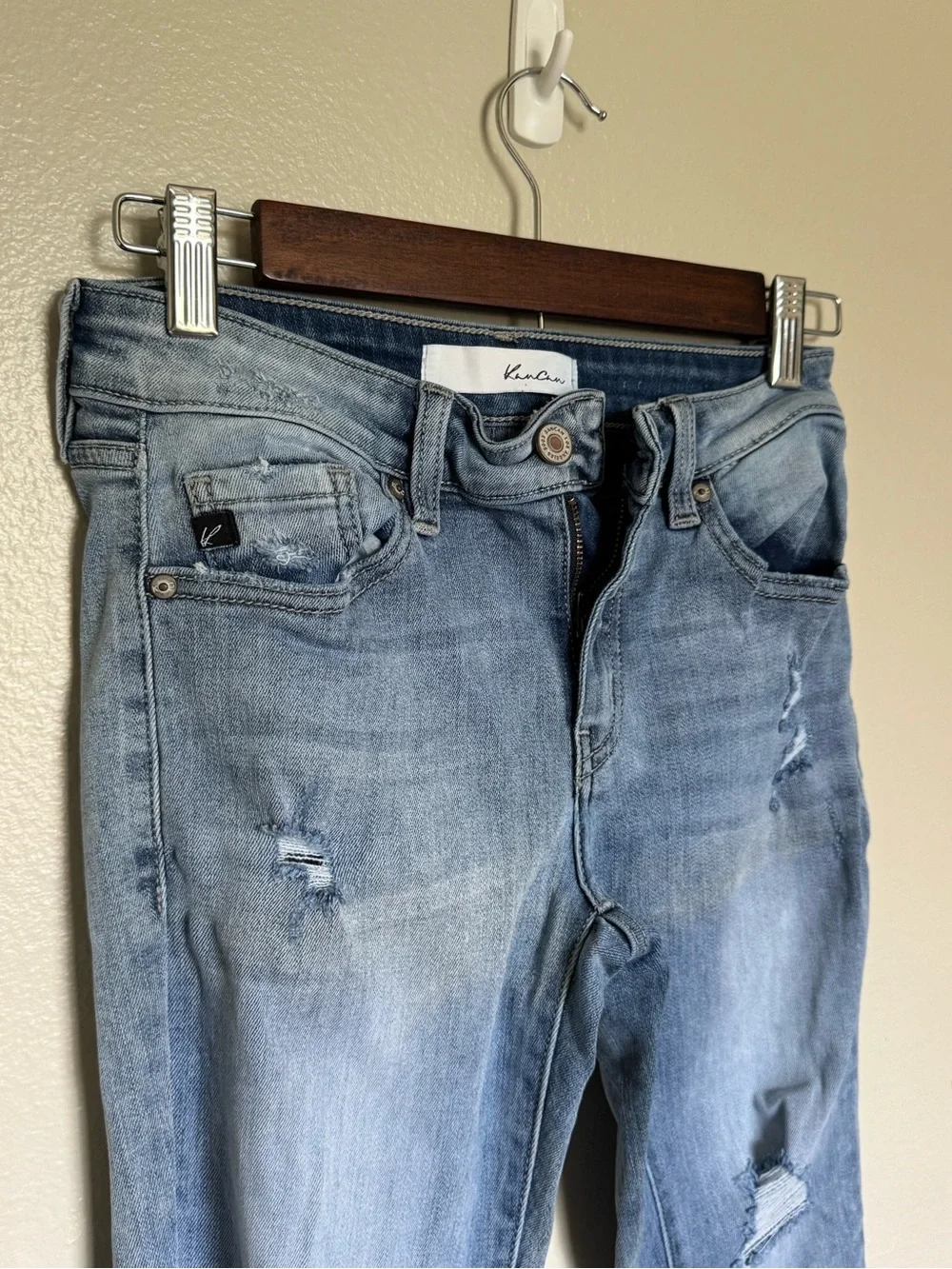KanCan Light Blue Distressed Skinny Jeans Size 3/25